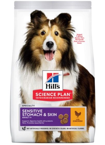 Hill's Science Plan Croquettes pour chien Adult Sensitive Stomach & Skin Medium Poulet