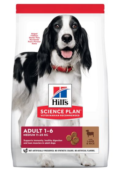 HILL’S SCIENCE PLAN Croquettes Chien Adulte Medium Agneau et riz