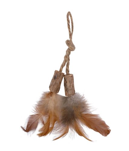 Jouet avec bouchons et plumes pour chat WOUAPY