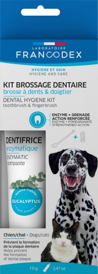 Kit de brossage pour l’hygiène bucco-dentaire des chiens FRANCODEX