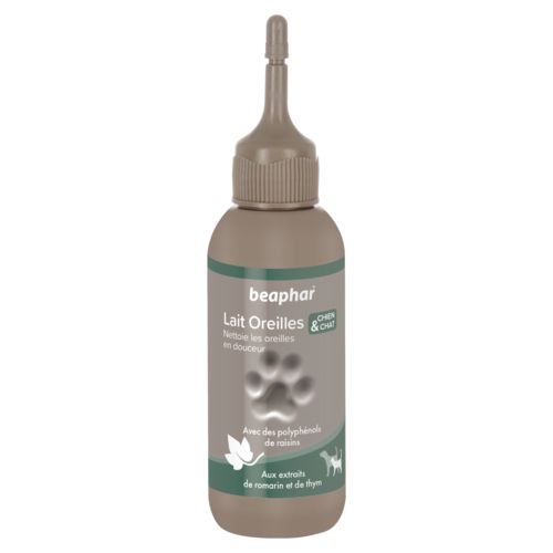 Lait nettoyant oreilles pour chien et chat BEAPHAR 125 ml