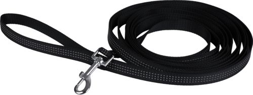Longe protect en nylon noir pour chien WOUAPY