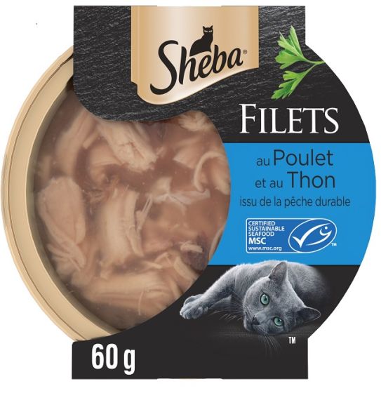 SHEBA Filets au Poulet et au Thon pour chat