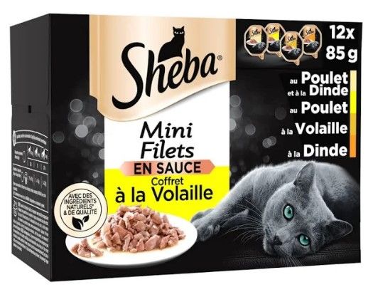 SHEBA Mini filets en sauce à la volaille pour chat