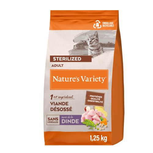 Nature's variety Croquettes chat Original stérilisé No Grain Dinde