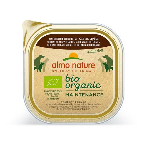 ALMO NATURE Pâtée Bio Organic Veau et Légumes pour chien