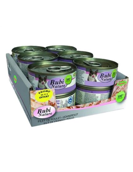 Bubi Nature Filet de poulet pâtées pour chat PACK PROMO 11 + 1 BUBIMEX