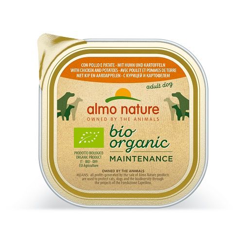ALMO NATURE BIO Pâtée organic maintenance Poulet Pomme de Terre pour chien