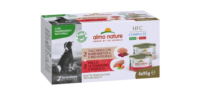 ALMO NATURE HFC Pâtées Multipack Complete Made In Italy Poulet et Dinde pour chien