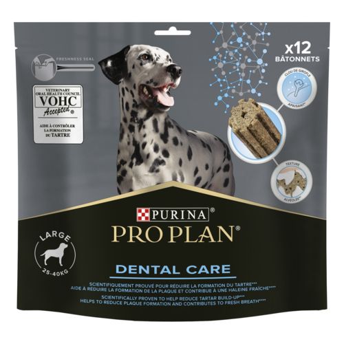 PRO PLAN Bâtonnets Dental Care pour grand chien x 12 (426g)