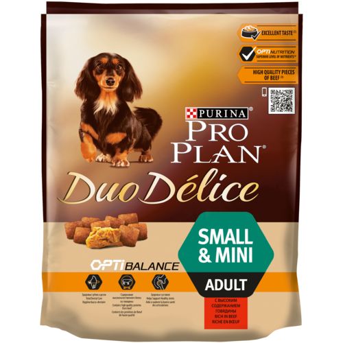 PURINA PRO PLAN Croquettes chien Duo Délice Mini au Boeuf