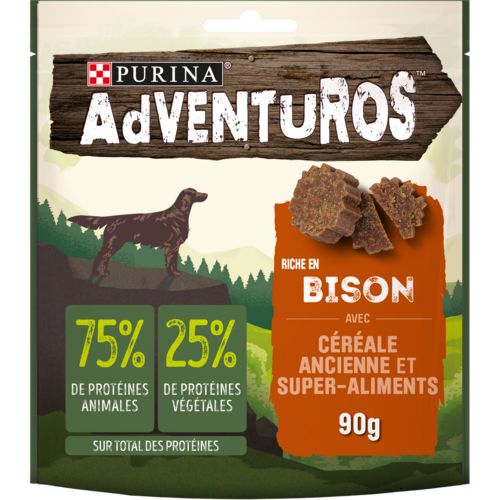 PURINA Adventuros Friandises riches en bison 90 g
