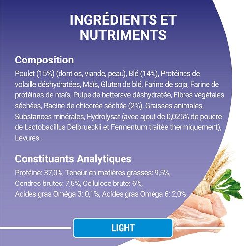 PURINA ONE BIFENSIS Croquettes chat Light Poulet Ble