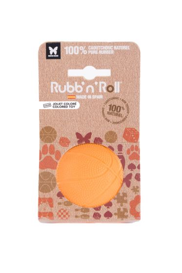 Rubb'n'roll balle orange pour chien MARTIN SELLIER