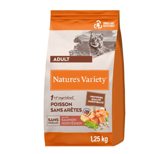 Nature's variety Croquettes chat Selected adult saumon