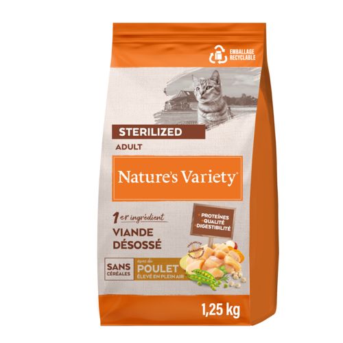Nature's variety Croquettes chat Selected stérilisé poulet