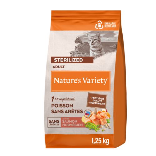 Nature's variety Croquettes chat Selected stérilisé saumon