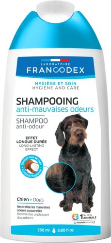 Shampooing anti-mauvaises odeurs 250 ml pour chien FRANCODEX