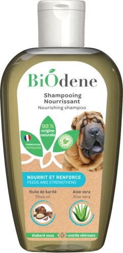 Shampoing réparateur bio pour chien BIODENE 250 ml
