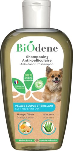 Shampoing revitalisant bio pour chien BIODENE 250 ml