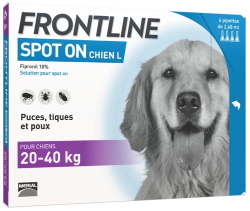 Pipettes contre les parasites SPOT-ON CHIEN 20-40 kg FRONTLINE