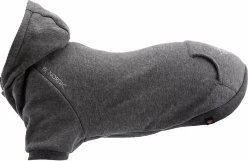 Sweat à capuche Flensburg gris pour chien BE NORDIC