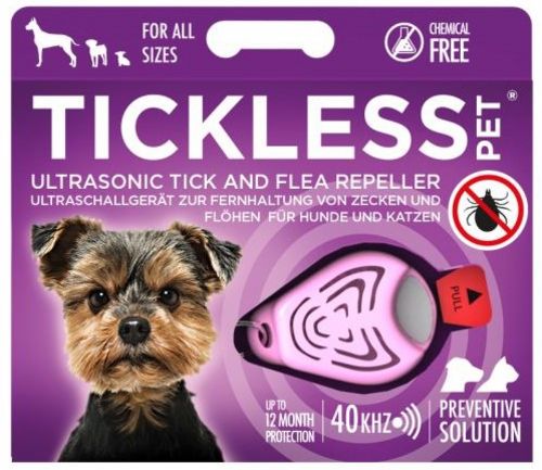 TICKLESS PET A PILE Répulsif puces et tiques rose CYNNOTEK