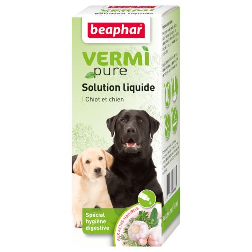 VERMIPURE solution liquide hygiène digestive chiot et chien BEAPHAR 50 ml