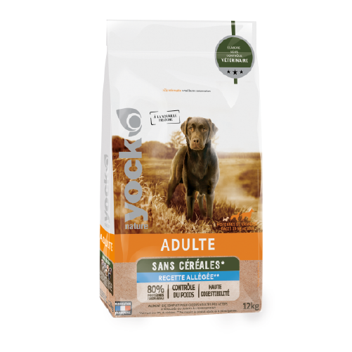YOCK NATURE Croquettes chien sans céréales allégées moyennes et grandes