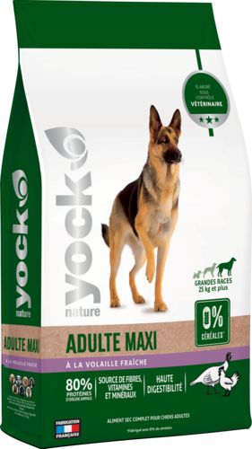 YOCK NATURE Croquettes sans céréales chien grande race 12 kg