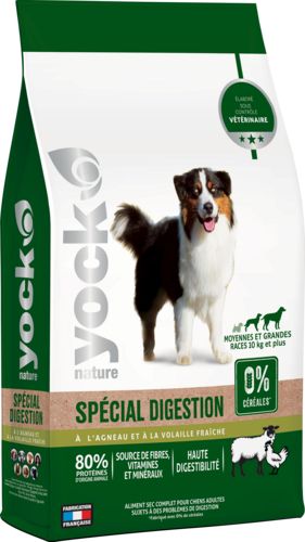YOCK NATURE Croquettes sans céréales chien spécial Digestion