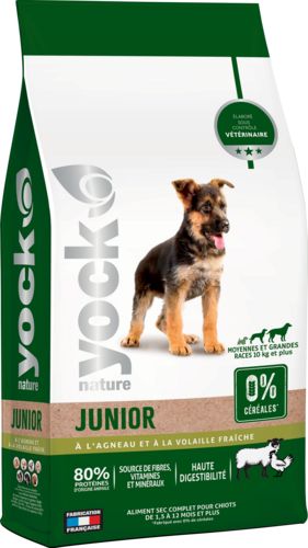 YOCK NATURE Croquettes Chiot Junior sans céréales -1 an