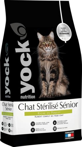 YOCK NUTRITION Croquettes pour chat stérilisé senior au poulet 3 kg