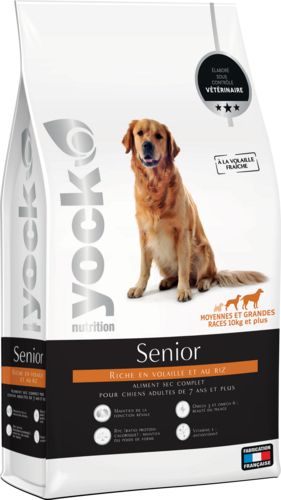 YOCK NUTRITION  Croquettes chien Mature moyennes et grandes races
