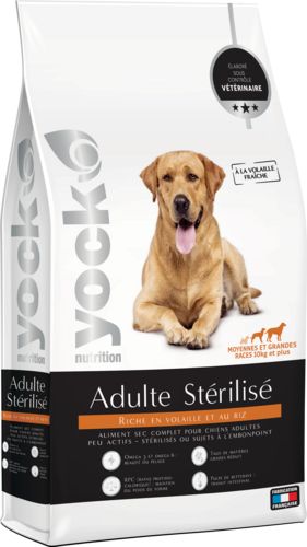 YOCK NUTRITION Croquettes chien stérilisé ou en surpoids moyennes et grandes races