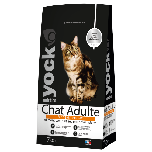 YOCK NUTRITION Croquettes Premium au poulet pour chat