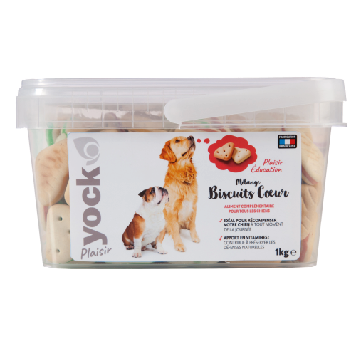 YOCK PLAISIR Mix Biscuits Cœur friandises pour chien