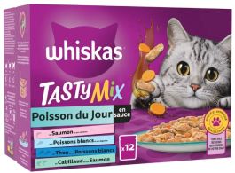 Whiskas duo sachets fraîcheur terre & mer en gelée pour chat adulte 4  variétés - JMT Alimentation Animale