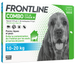 Pipettes anti-puces et anti-tiques chien de 10 à 20 kg FRONTLINE COMBO
