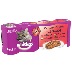 WHISKAS Carte du Boucher 4x400 g