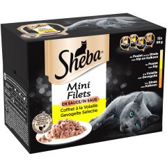 SHEBA Mini filets en sauce. 12x85g.