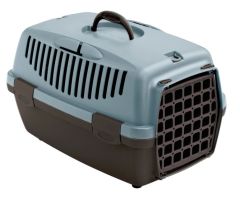 Box de transport Gulliver 1 bleu/marron pour chien et chat KERBL