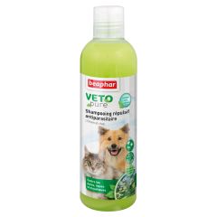 Shampooing répulsif antiparasitaire chien et chat VetoPure BEAPHAR