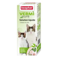 Solution liquide Digestive Vermi Pure pour Chat 50ml BEAPHAR