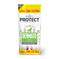 PRO-NUTRITION Croquettes Chien Flatazor PROTECT DERMATO 12 +3 Kg Gratuits