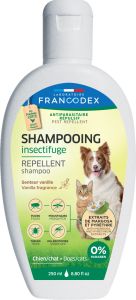 Shampooing antiparasitaire répulsif vanille chien et chat FRANCODEX