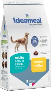IDEAMEAL Croquettes spéciales peau & pelage pour chien adulte