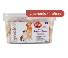 YOCK PLAISIR Mix Biscuits Cœur friandises pour chien