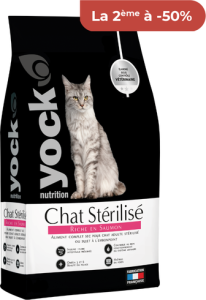 YOCK NUTRITION Croquettes chat stérilisé au saumon