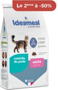 IDEAMEAL Croquettes contrôle du poids pour chat adulte 3kg